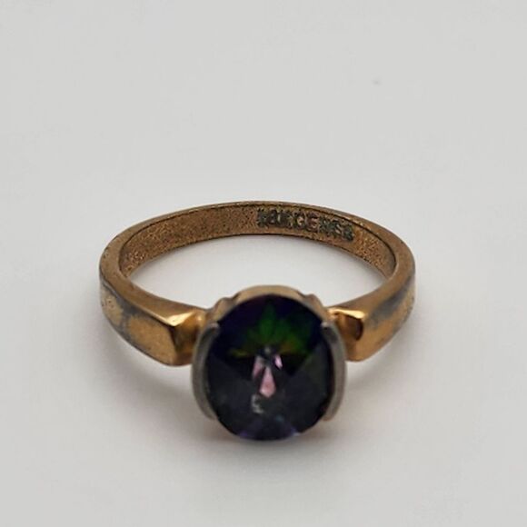 18K GERSC Rainbow Glass Ring (7.25) - Picture 4 of 7